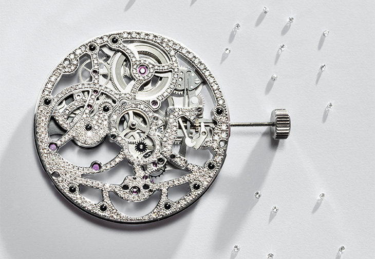 伯爵錶PIAGET Altiplano系列18K白金掐絲琺瑯超薄鏤空珠寶限量腕錶