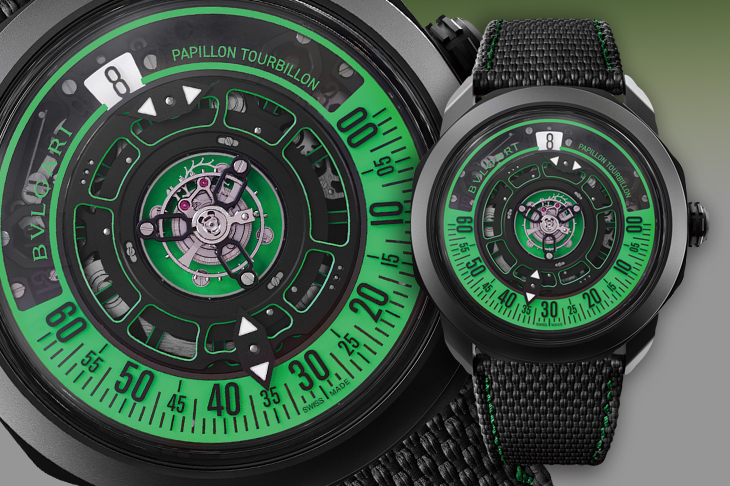 時髦夜光蝴蝶指針 寶格麗Octo Roma Striking Papillon Tourbillon蝴蝶中置陀飛輪腕錶