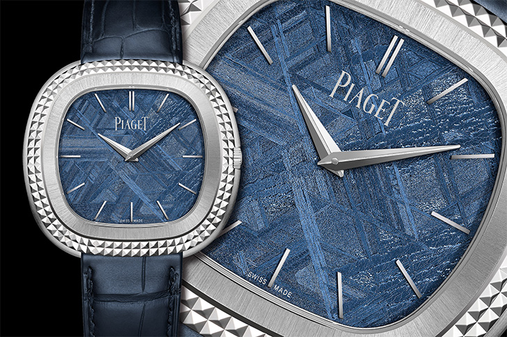藝術大師的選擇   PIAGET Andy Warhol 巴黎釘紋藍色隕石面盤腕錶