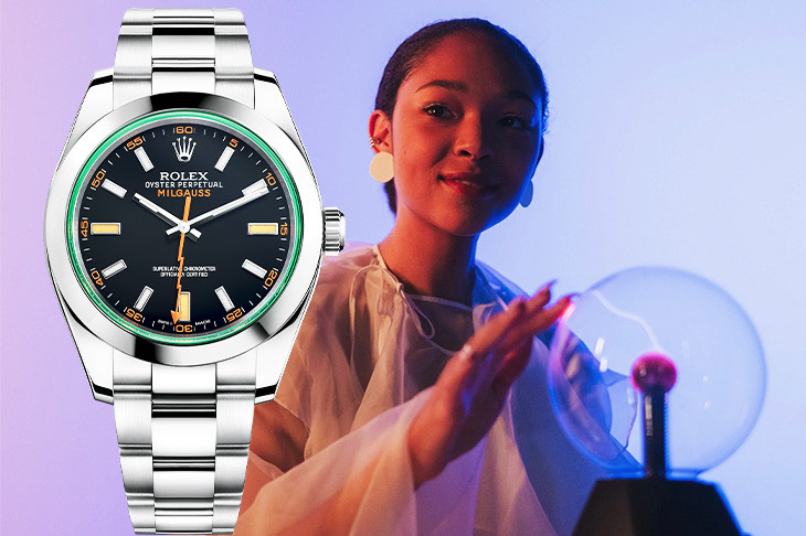 電磁波OK喔～勞力士Milgauss綠玻璃 116400GV