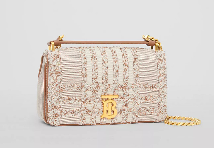 Burberry小型針扎帆布Lola包
