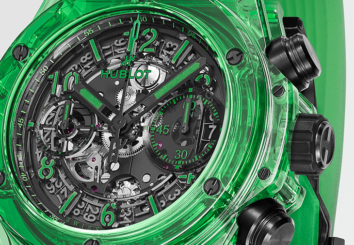 宇舶HUBLOT Big Bang Unico極光綠SAXEM計時碼錶
