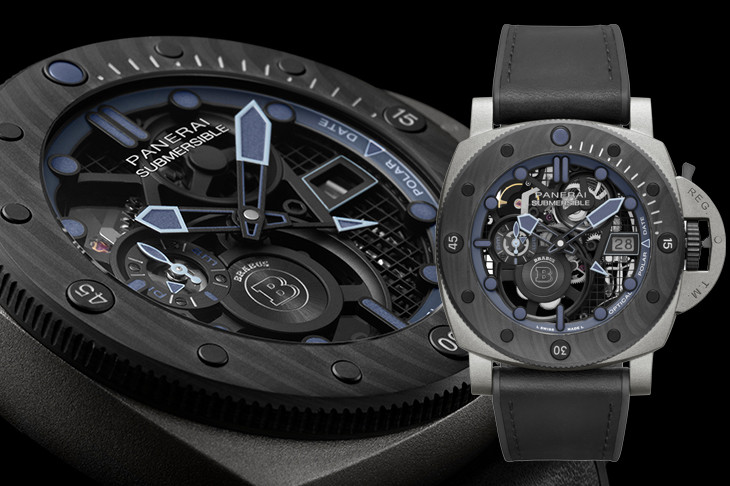 沛納海Submersible S Brabus Blue Shadow Edition專業潛水腕錶PAM01241  帕爾馬國際遊艇展2022年