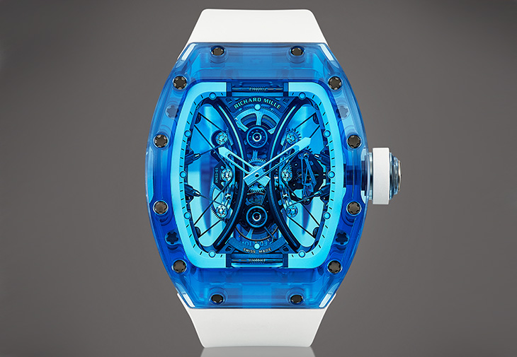 RICHARD MILLE RM53-02限量版藍寶石水晶鏤空陀飛輪腕錶