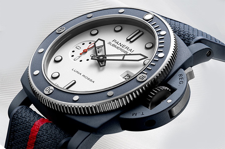 錶殼材質特集之八 深藍色鈦金屬陶瓷 PANERAI Submersible QuarantaQuattro Luna Rossa Ti-Ceramitech™ PAM01543
