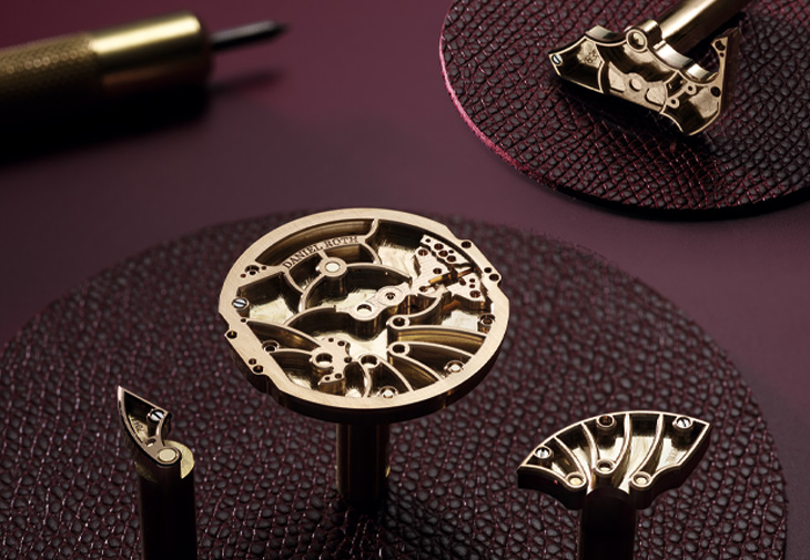 DANIEL ROTH Extra Plat Rose Gold Skeleton 腕錶