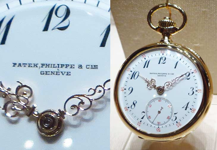 這只1900年左右製作的百達翡麗懷錶也使用有逗點的Logo：PATEK,PHILIPPE & CIE