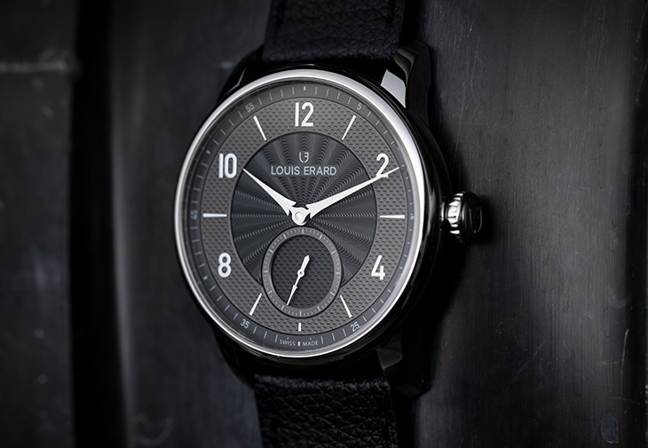 LOUIS ERARD Excellence系列機刻雕花小三針腕錶