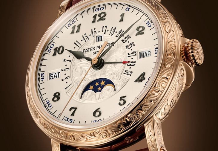 百達翡麗PATEK PHILIPPE 5160／500R-001自動回位萬年曆。