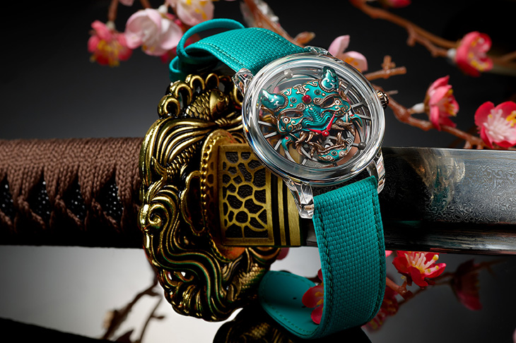 末代武士再現！JAQUET DROZ鏤空藍寶石陀飛輪武士道腕錶