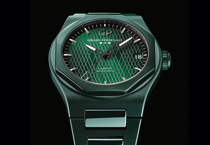 芝柏表GIRARD-PERREGAUX Laureato桂冠系列綠色陶瓷腕錶阿斯頓·馬丁特別版