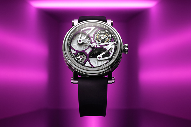 2024鐘錶與奇蹟 SPEAKE MARIN全新「煥紫Openworked Tourbillon 飛行陀飛輪腕錶」 演繹繽紛動感的未來之境