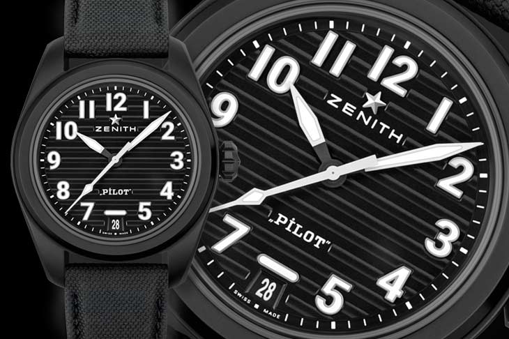 ZENITH 首次導入陶瓷錶殼 Pilot Automatic自動上鍊飛行員腕錶