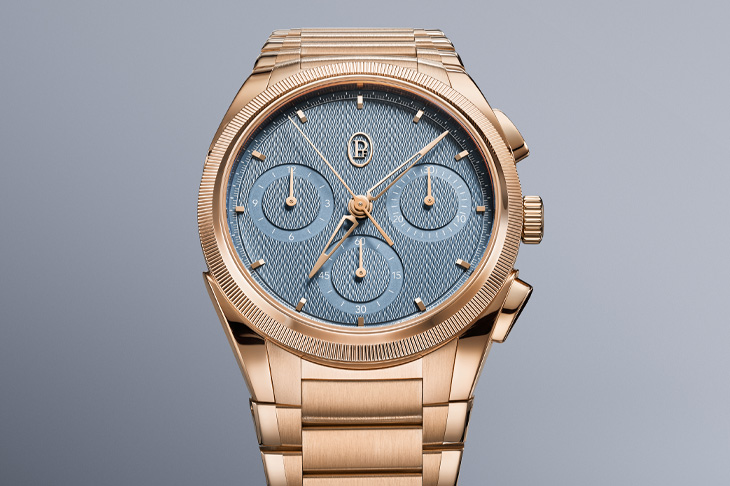 礦物藍璣鏤面盤／帕瑪強尼Tonda PF Chronograph 計時碼錶40mm