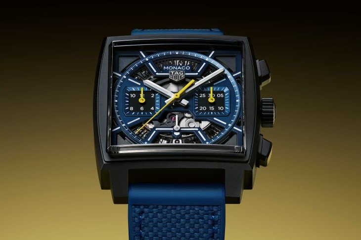 全新傳奇篇章 TAG HEUER MONACO 鏤空計時腕錶深藍款