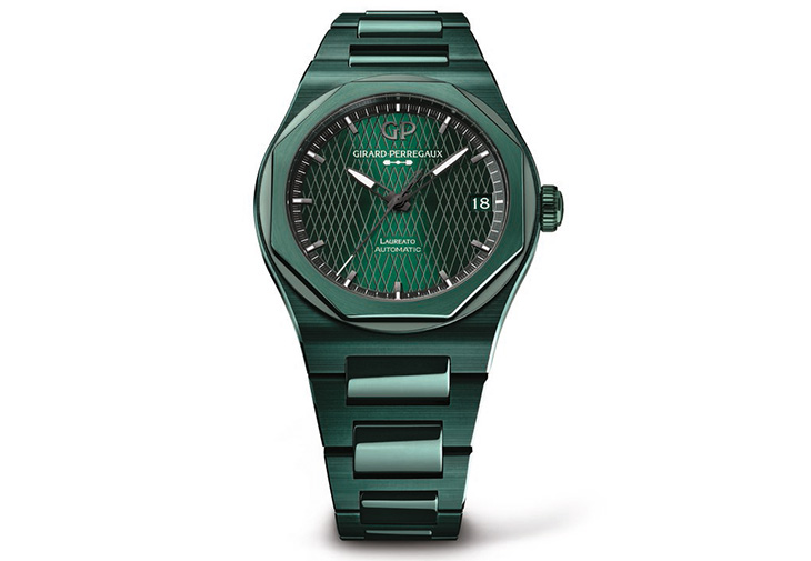 芝柏表GIRARD-PERREGAUX Laureato桂冠系列42毫米綠色陶瓷腕錶阿斯頓·馬丁特別版