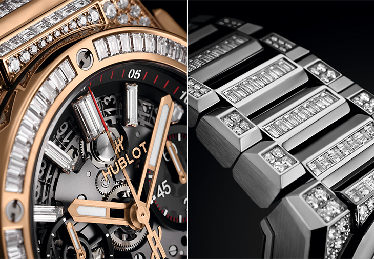 宇舶HUBLOT Big Bang Integrated方鑽鍊帶計時碼錶