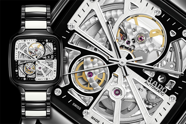 黑白雙色陶瓷 RADO True Square真我方形系列限量版腕錶