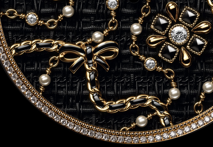 CHANEL Mademoiselle Privé珍珠圖騰腕錶