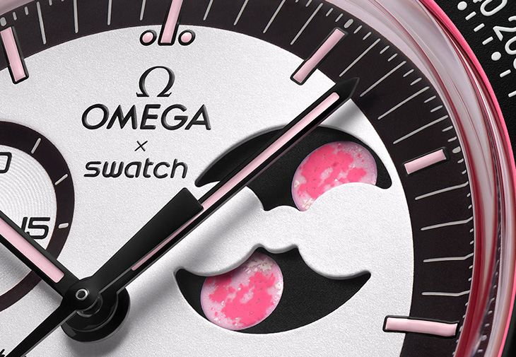 SWATCH Bioceramic Moonswatch Mission To The Pink Moonphase腕錶