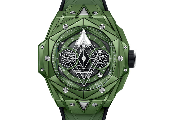宇舶Big Bang Sang Bleu II綠陶瓷計時碼錶