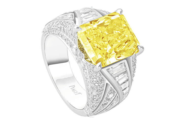 PIAGET Extraordinary Light系列濃彩黃鑽頂級珠寶戒指
