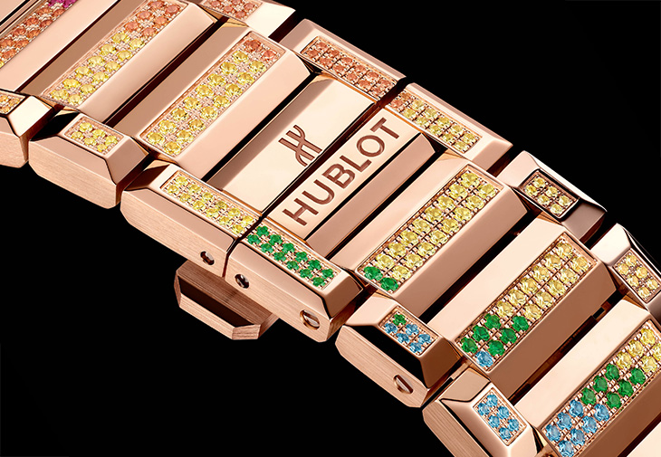HUBLOT宇舶Big Bang Integrated皇金彩虹鍊帶計時碼錶