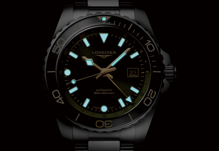 浪琴LONGINES Hydroconquest GMT兩地時間腕錶