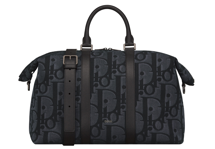 DIOR Safari黑色大型Dior Oblique緹花托特包
