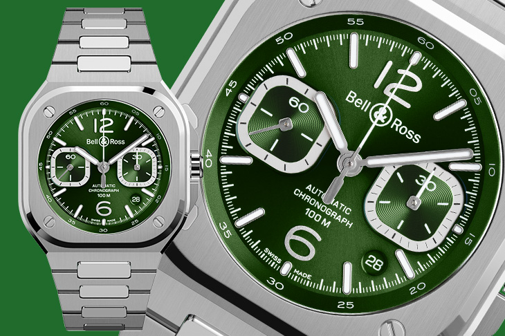自然與希望的都市神韻 BELL & ROSS BR 05 Chrono Green Steel