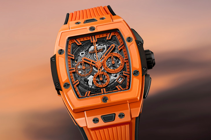 HUBLOT宇舶錶Spirit Of Big Bang 亮彩橘陶瓷計時碼錶