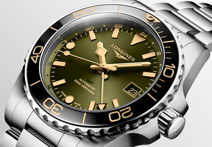 浪琴表LONGINES HydroConquest GMT深海征服者兩地時區腕錶