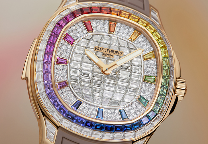 百達翡麗PATEK PHILIPPE Ref.5260/355R-001 Aquanaut Luce彩虹高級珠寶三問腕錶