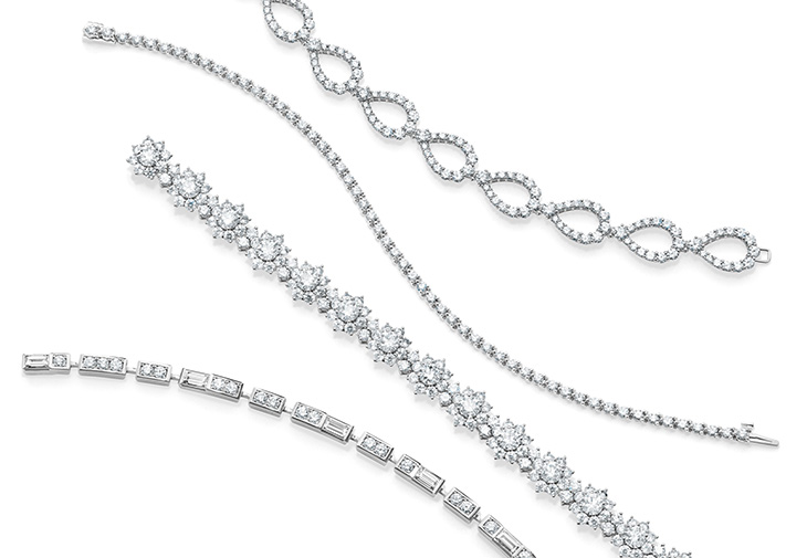 海瑞溫斯頓Harry Winston Classics系列圓形明亮式切工鑽石網球手鍊