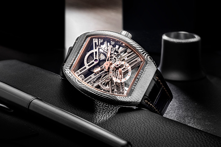 大馬士革鋼打造！FRANCK MULLER Vanguard Damascus Steel Sincere Platinum Jubilee Edition鏤空腕錶