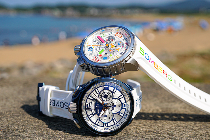 熱情夏日腕錶推薦 BOMBERG BOLT-68兩款新作 普魯士藍計時碼錶及炫彩計時碼錶