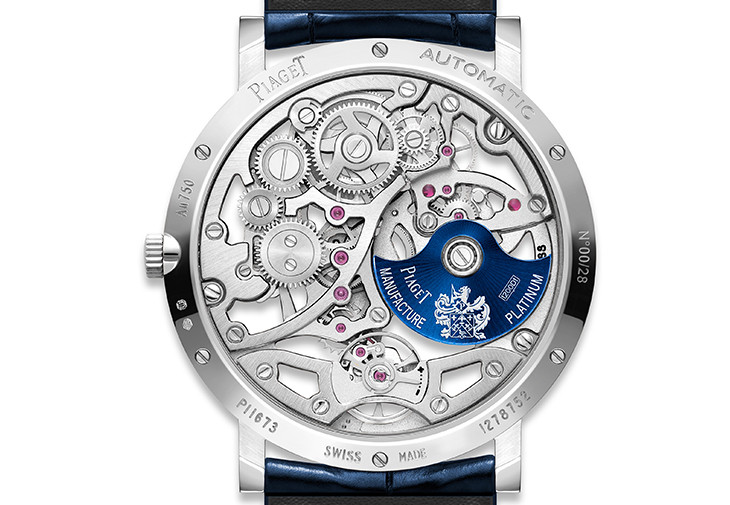 PIAGET Altiplano系列超薄自動上鍊漸層藍寶石高級珠寶腕錶