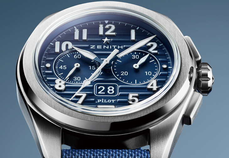 ZENITH Pilot Big Date Flyback大日期飛返計時飛行員腕錶
