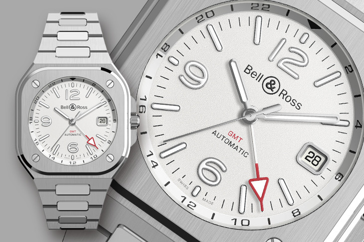 BELL & ROSS BR05 GMT White　旅行的時尚風格