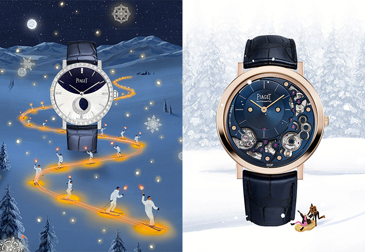 伯爵PIAGET Altiplano系列18K白金鑽石月相顯示腕錶、Altiplano Ultimate系列18K玫瑰金伯爵藍超薄自動上鍊腕錶