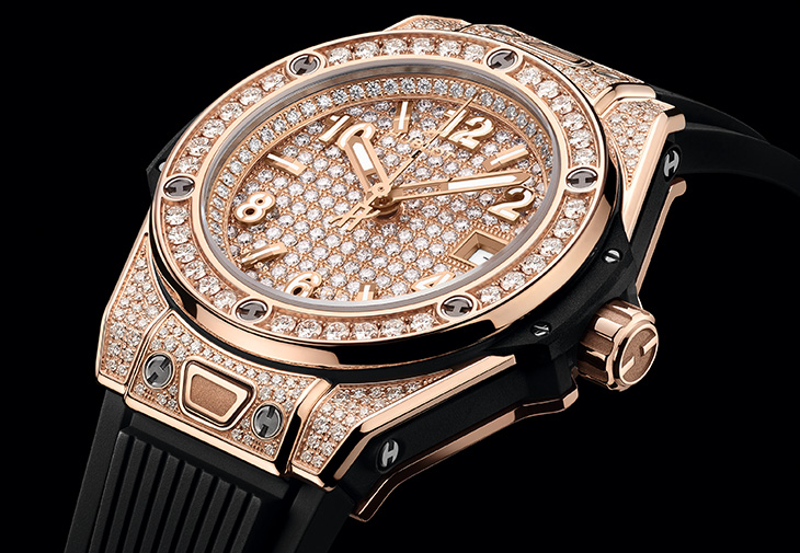 宇舶HUBLOT Big Bang One Click皇金鑽錶系列滿鑽款