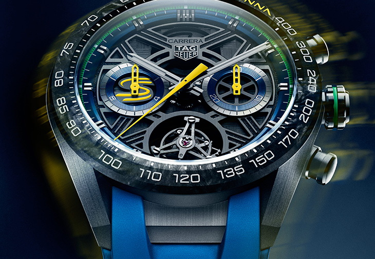 TAG Heuer泰格豪雅TAG Heuer Carrera x Senna 限量版陀飛輪計時腕錶