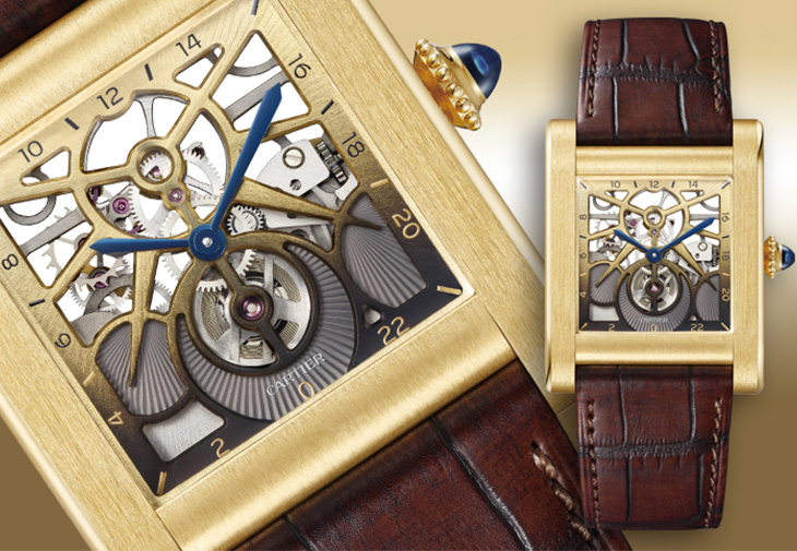 卡地亞CARTIER Tank Normale鏤空腕錶
