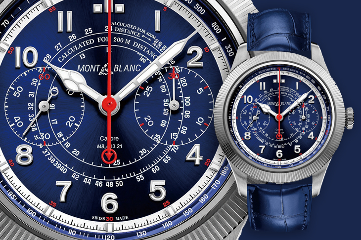 無按把計時碼錶 萬寶龍1858 Unveiled Timekeeper限量款100