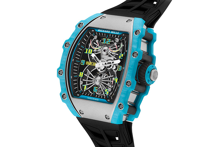 加勒⽐海藍！新款RICHARD MILLE RM 21-02 Aerodyne陀⾶輪腕錶