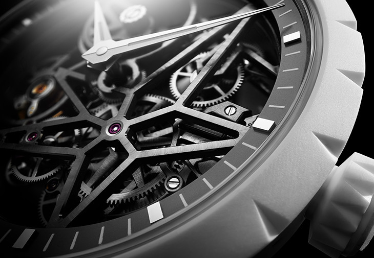 羅杰杜彼Roger Dubuis Excalibur Monobalancier鏤空自動上鍊單擺輪腕錶