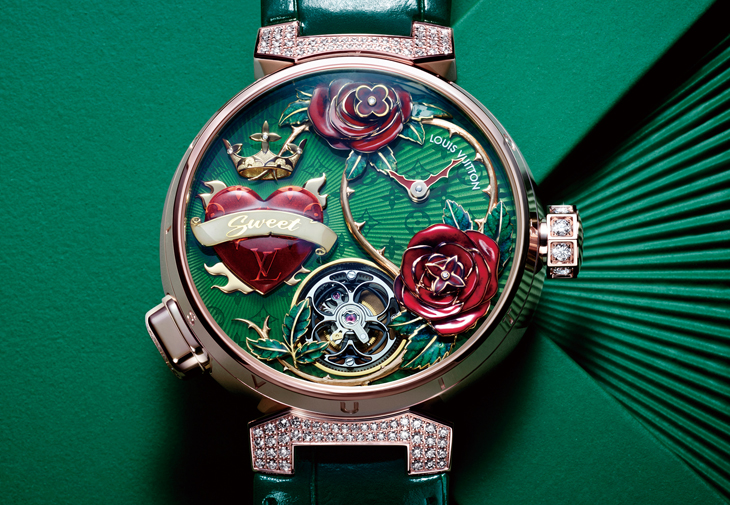 路易威登LOUIS VUITTON Tambour Fiery Heart自動機械腕錶