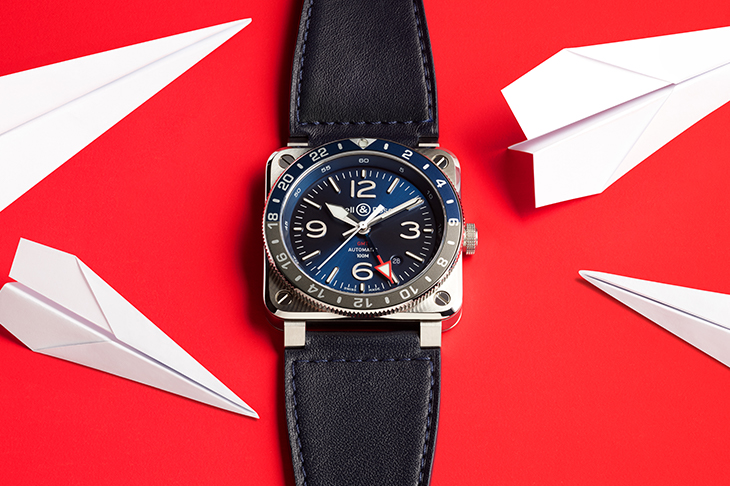 旅人的藍調時區 BELL & ROSS BR 03-93 GMT BLUE