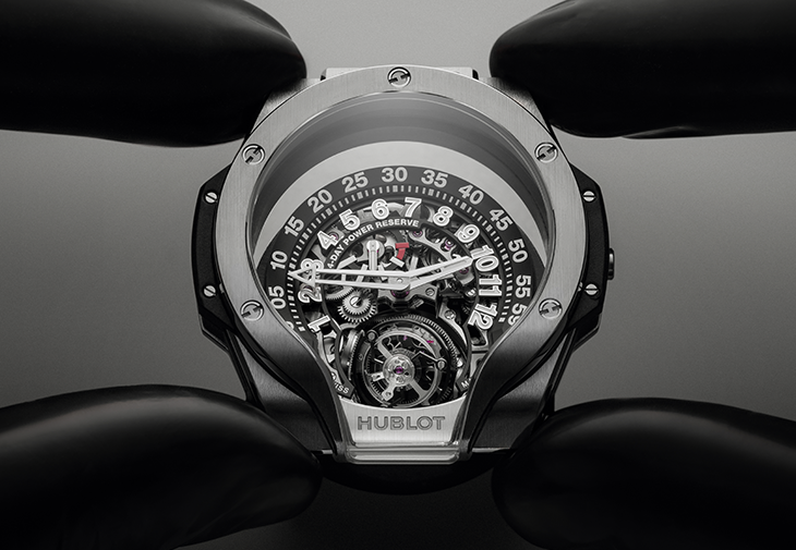 宇舶HUBLOT MP-13 雙軸陀飛輪雙逆跳腕錶