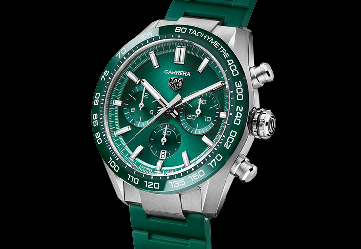 TAG Heuer Carrera計時腕錶綠色橡膠款